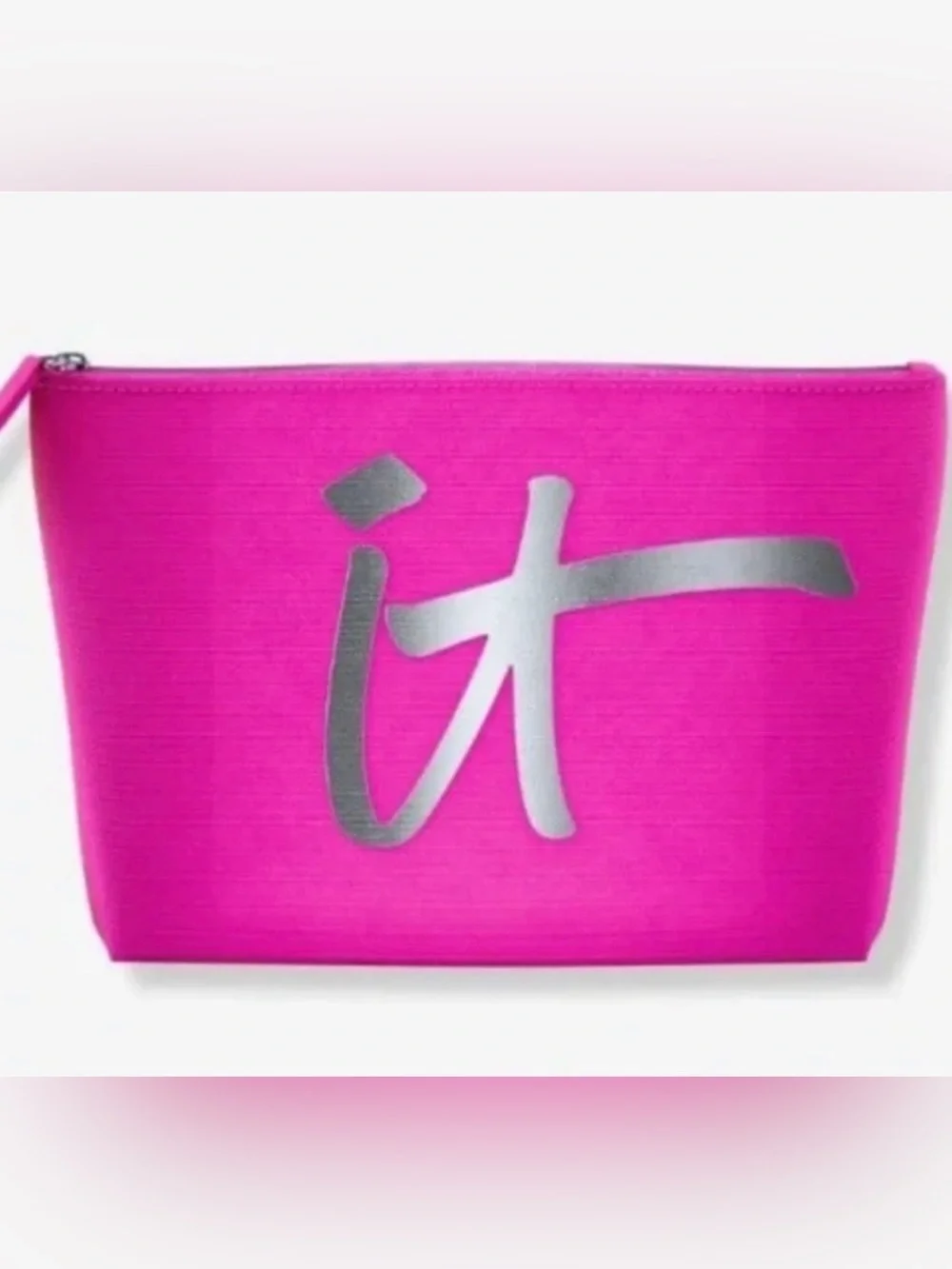 IT Cosmetics Hot Pink Cosmetic Pouch and Confidence In an Eye Cream Bundle! NEW!